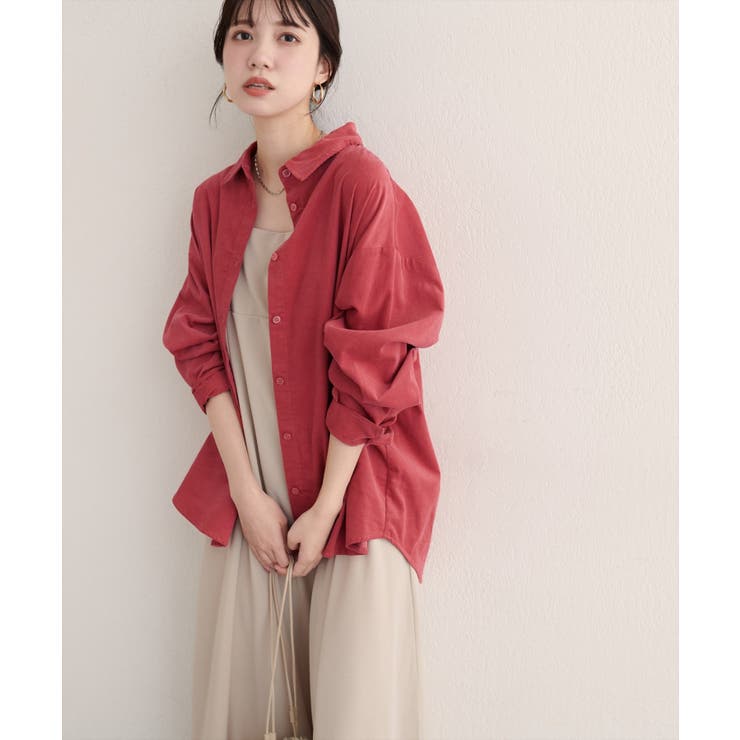【natural couture】コーデュロイオーバーサイズシャツ | NICE CLAUP / OLIVE des OLIVE　OUTLET | 詳細画像24 