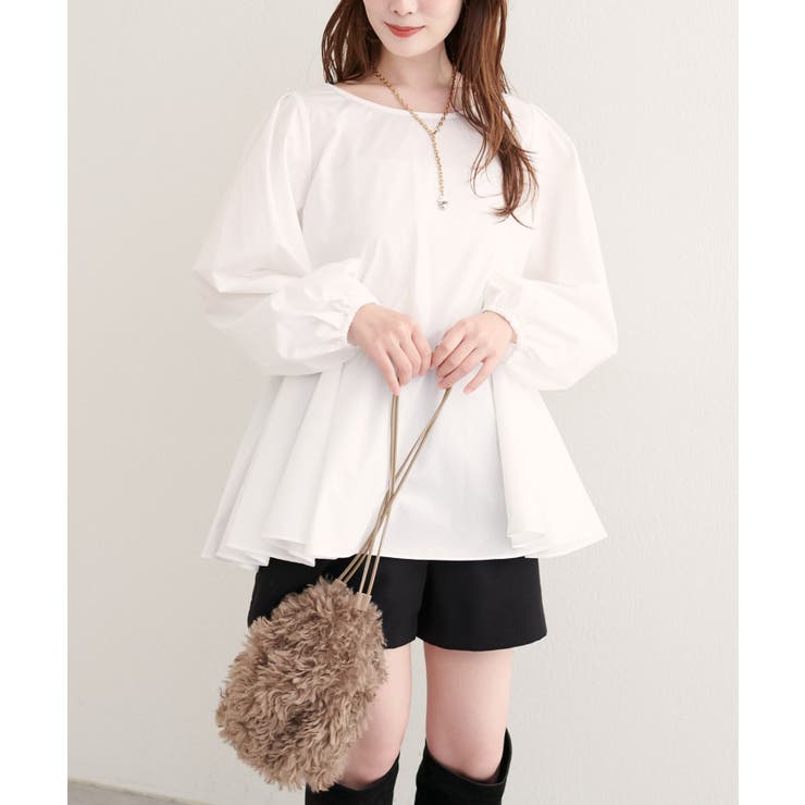 オフ | 【natural couture】フレアヘムブラウス | NICE CLAUP / OLIVE des OLIVE　OUTLET