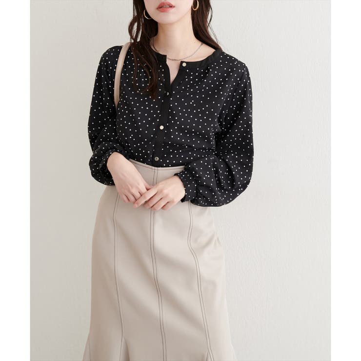 ドット | 【natural couture】タックヘム羽織ブラウス | NICE CLAUP / OLIVE des OLIVE　OUTLET