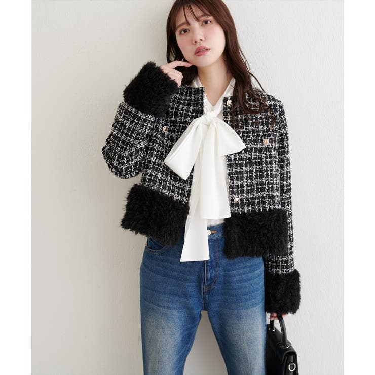 【natural couture】ボウタイリボンブラウス | NICE CLAUP / OLIVE des OLIVE　OUTLET | 詳細画像5 