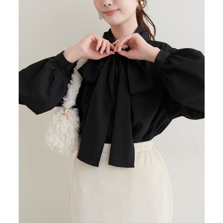 【natural couture】ボウタイリボンブラウス | NICE CLAUP / OLIVE des OLIVE　OUTLET | 詳細画像16 