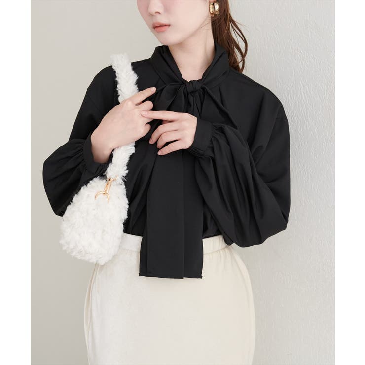 【natural couture】ボウタイリボンブラウス | NICE CLAUP / OLIVE des OLIVE　OUTLET | 詳細画像18 