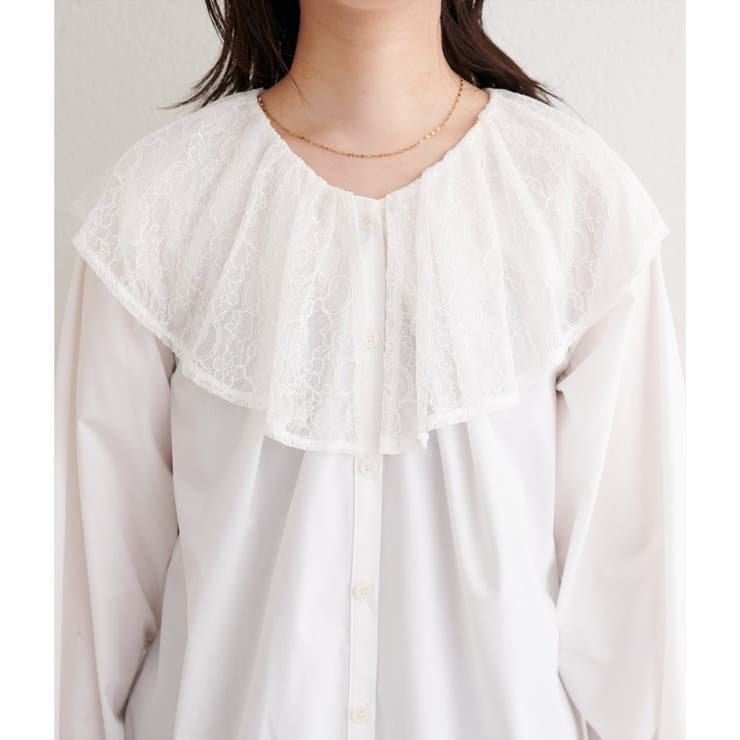 【natural couture】レースケープカラーブラウス | NICE CLAUP / OLIVE des OLIVE　OUTLET | 詳細画像17 