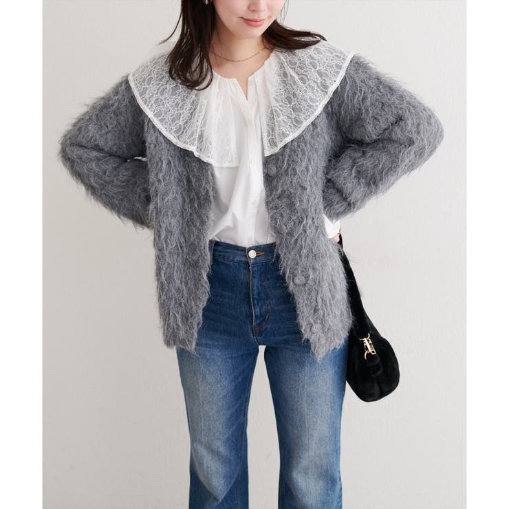 オフ | 【natural couture】レースケープカラーブラウス | NICE CLAUP / OLIVE des OLIVE　OUTLET