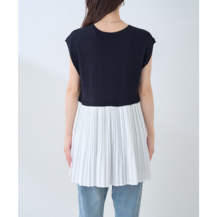 【natural couture】プリーツドッキングニット | NICE CLAUP / OLIVE des OLIVE　OUTLET | 詳細画像8 
