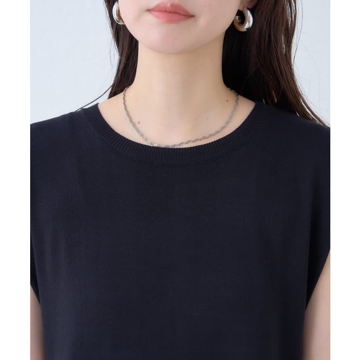 【natural couture】プリーツドッキングニット | NICE CLAUP / OLIVE des OLIVE　OUTLET | 詳細画像9 