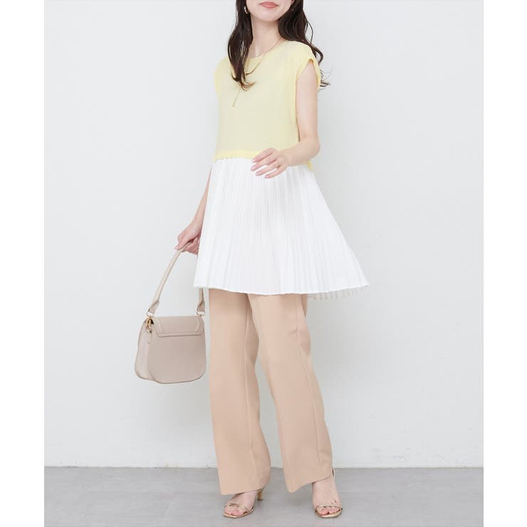 【natural couture】プリーツドッキングニット | NICE CLAUP / OLIVE des OLIVE　OUTLET | 詳細画像18 