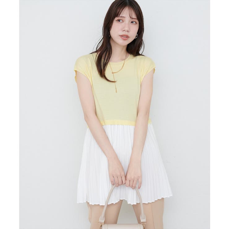 【natural couture】プリーツドッキングニット | NICE CLAUP / OLIVE des OLIVE　OUTLET | 詳細画像19 