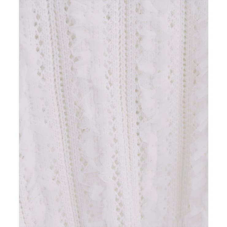 【natural couture】透かし柄×チュールノースリKT | NICE CLAUP / OLIVE des OLIVE　OUTLET | 詳細画像2 