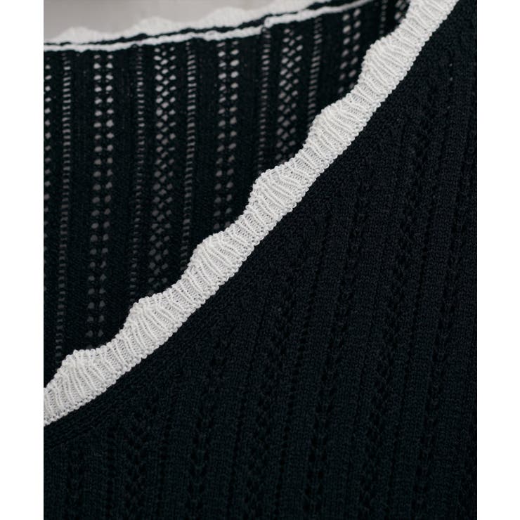 【natural couture】配色リボン透かし編みカーディガン | NICE CLAUP / OLIVE des OLIVE　OUTLET | 詳細画像17 