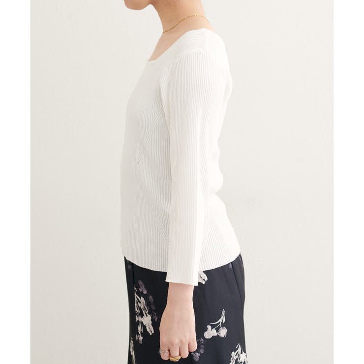 【natural couture】前後２WAY7分袖リブニット | NICE CLAUP / OLIVE des OLIVE　OUTLET | 詳細画像22 