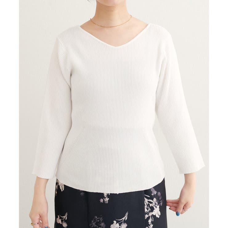 【natural couture】前後２WAY7分袖リブニット | NICE CLAUP / OLIVE des OLIVE　OUTLET | 詳細画像28 