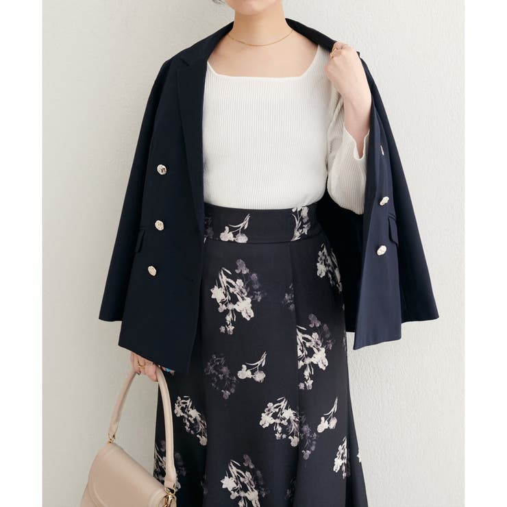 【natural couture】前後２WAY7分袖リブニット | NICE CLAUP / OLIVE des OLIVE　OUTLET | 詳細画像4 