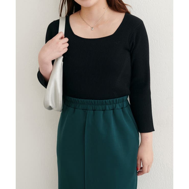 【natural couture】前後２WAY7分袖リブニット | NICE CLAUP / OLIVE des OLIVE　OUTLET | 詳細画像19 