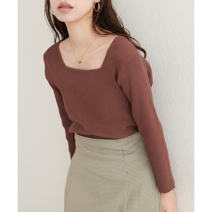 【natural couture】前後２WAY7分袖リブニット | NICE CLAUP / OLIVE des OLIVE　OUTLET | 詳細画像15 