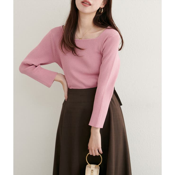 【natural couture】前後２WAY7分袖リブニット | NICE CLAUP / OLIVE des OLIVE　OUTLET | 詳細画像11 