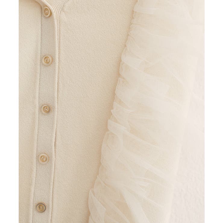 【natural couture】チュールフリルニットベスト | NICE CLAUP / OLIVE des OLIVE　OUTLET | 詳細画像5 