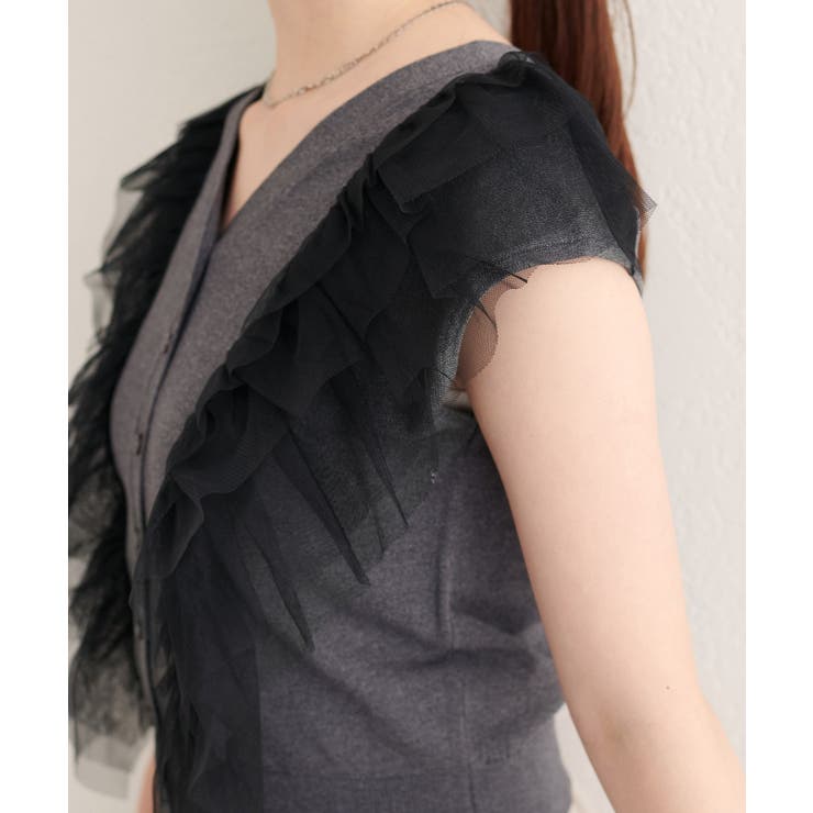 【natural couture】チュールフリルニットベスト | NICE CLAUP / OLIVE des OLIVE　OUTLET | 詳細画像17 