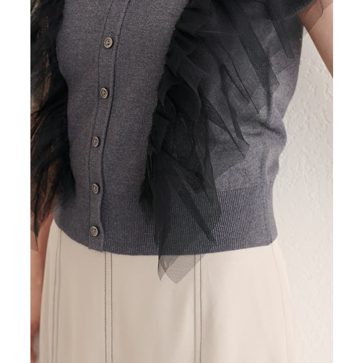 【natural couture】チュールフリルニットベスト | NICE CLAUP / OLIVE des OLIVE　OUTLET | 詳細画像18 