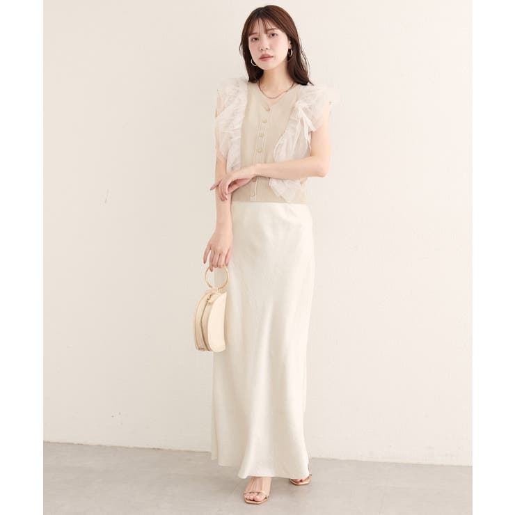 【natural couture】チュールフリルニットベスト | NICE CLAUP / OLIVE des OLIVE　OUTLET | 詳細画像26 