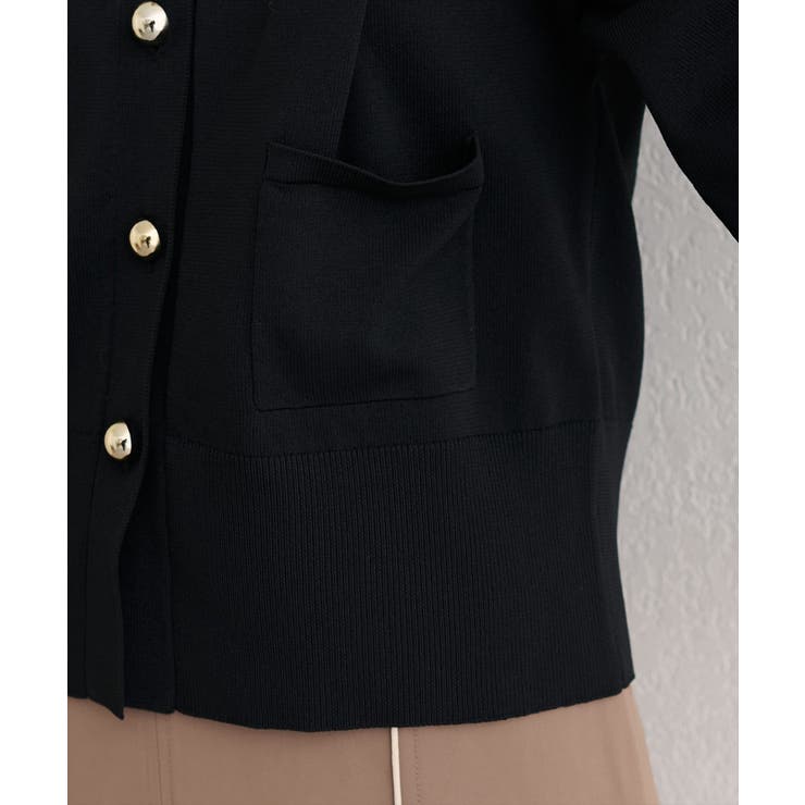 【natural couture】ぷっくり金釦ポケ付きカーデ | NICE CLAUP / OLIVE des OLIVE　OUTLET | 詳細画像7 