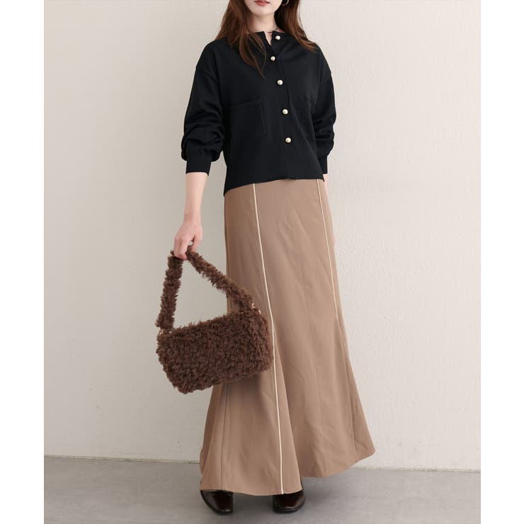 【natural couture】ぷっくり金釦ポケ付きカーデ | NICE CLAUP / OLIVE des OLIVE　OUTLET | 詳細画像9 