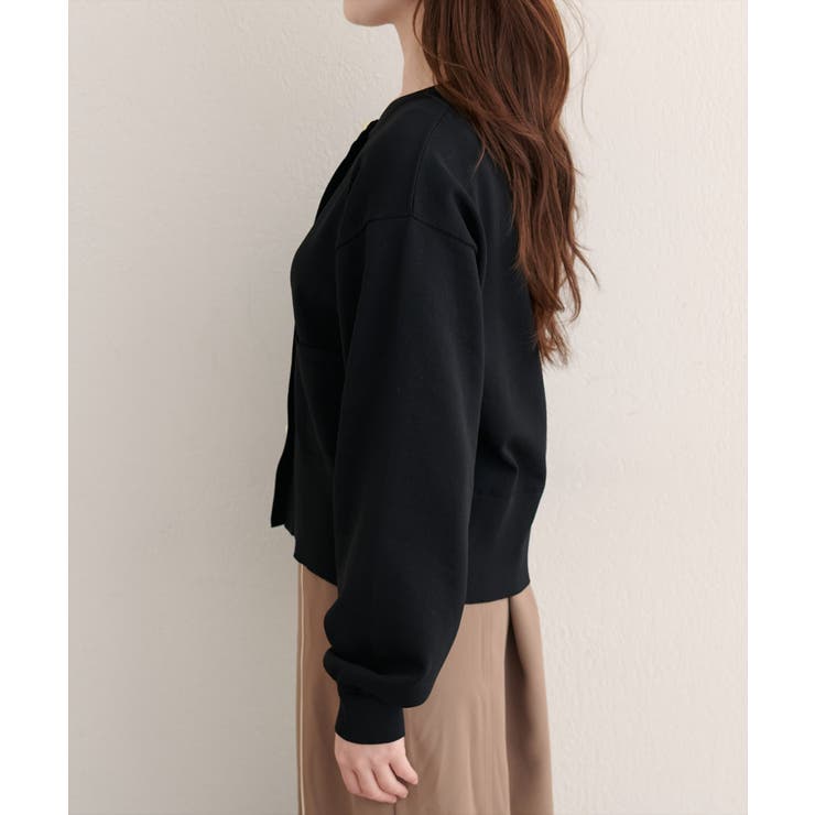 【natural couture】ぷっくり金釦ポケ付きカーデ | NICE CLAUP / OLIVE des OLIVE　OUTLET | 詳細画像14 