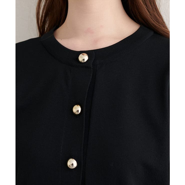 【natural couture】ぷっくり金釦ポケ付きカーデ | NICE CLAUP / OLIVE des OLIVE　OUTLET | 詳細画像16 