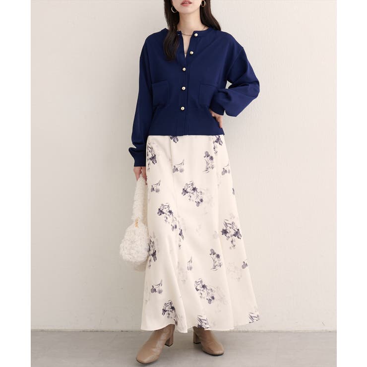 【natural couture】ぷっくり金釦ポケ付きカーデ | NICE CLAUP / OLIVE des OLIVE　OUTLET | 詳細画像17 