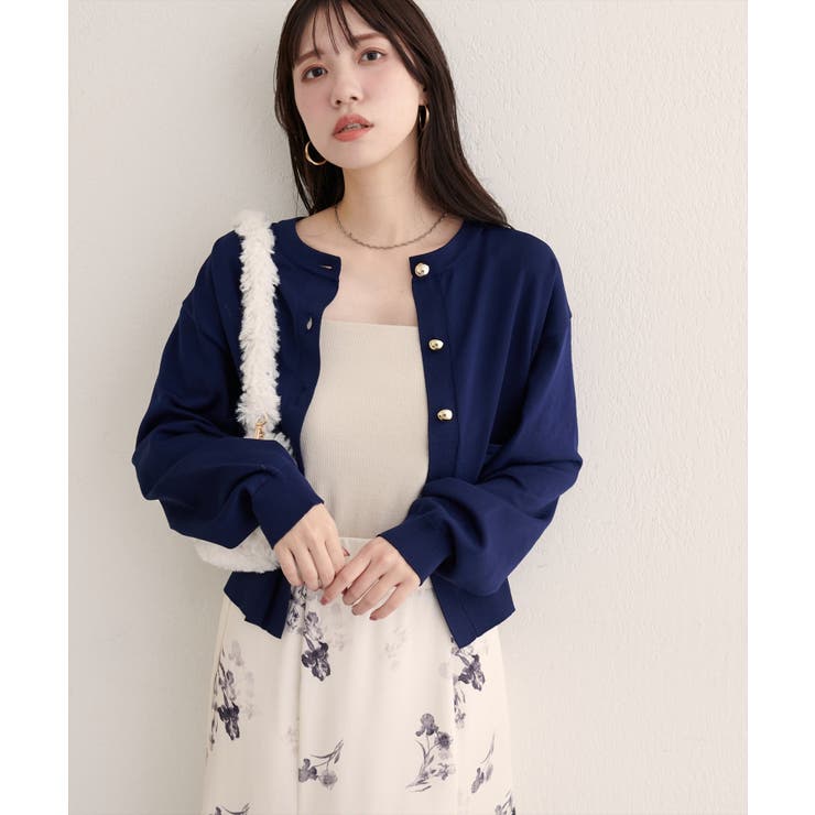 【natural couture】ぷっくり金釦ポケ付きカーデ | NICE CLAUP / OLIVE des OLIVE　OUTLET | 詳細画像19 