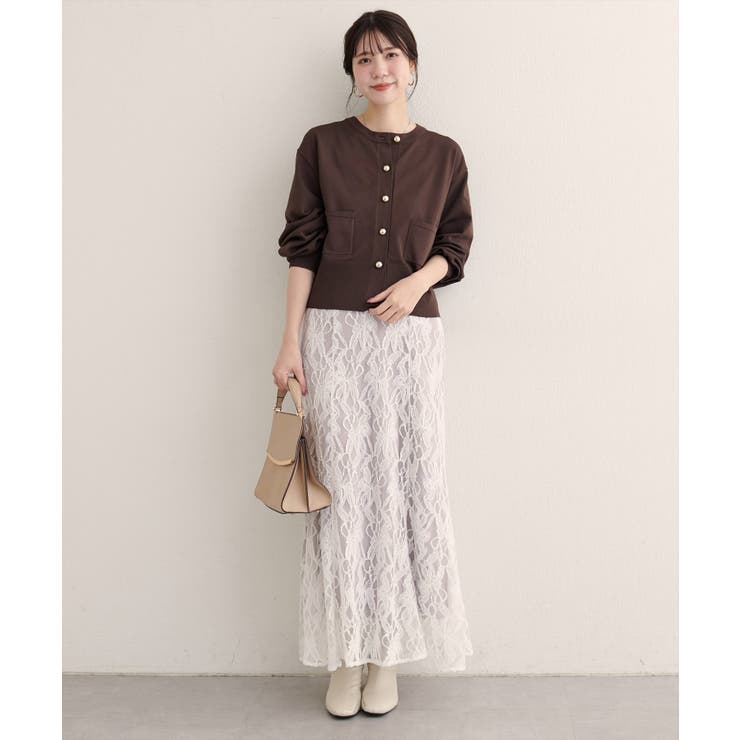 【natural couture】ぷっくり金釦ポケ付きカーデ | NICE CLAUP / OLIVE des OLIVE　OUTLET | 詳細画像21 