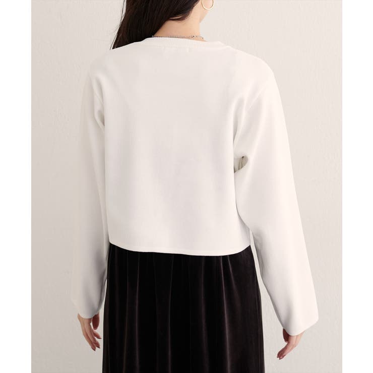 【natural couture】クロップド丈リブカラーカーディガン | NICE CLAUP / OLIVE des OLIVE　OUTLET | 詳細画像9 