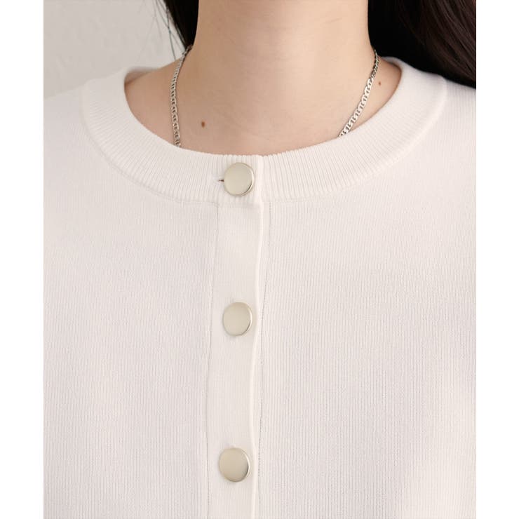 【natural couture】クロップド丈リブカラーカーディガン | NICE CLAUP / OLIVE des OLIVE　OUTLET | 詳細画像10 