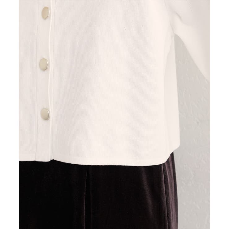 【natural couture】クロップド丈リブカラーカーディガン | NICE CLAUP / OLIVE des OLIVE　OUTLET | 詳細画像12 