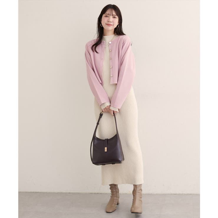 【natural couture】クロップド丈リブカラーカーディガン | NICE CLAUP / OLIVE des OLIVE　OUTLET | 詳細画像13 