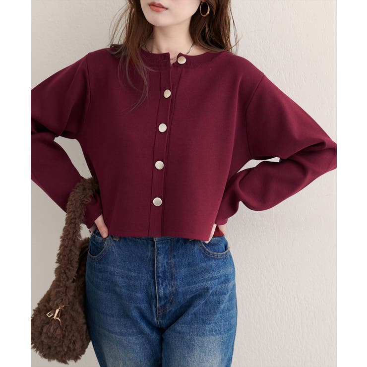 【natural couture】クロップド丈リブカラーカーディガン | NICE CLAUP / OLIVE des OLIVE　OUTLET | 詳細画像26 