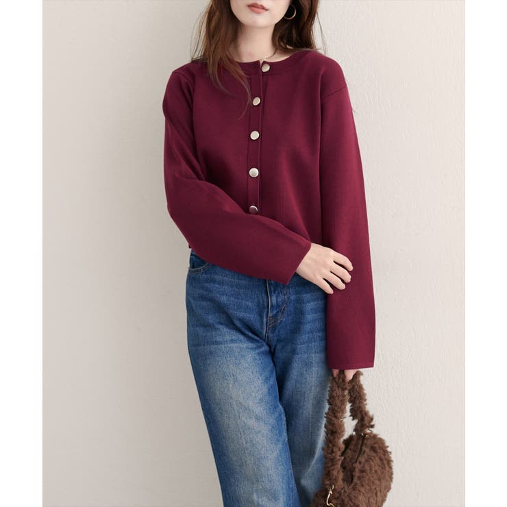 【natural couture】クロップド丈リブカラーカーディガン | NICE CLAUP / OLIVE des OLIVE　OUTLET | 詳細画像27 