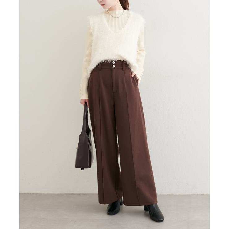 【natural couture】フェザーヤーンVネックベスト | NICE CLAUP / OLIVE des OLIVE　OUTLET | 詳細画像5 