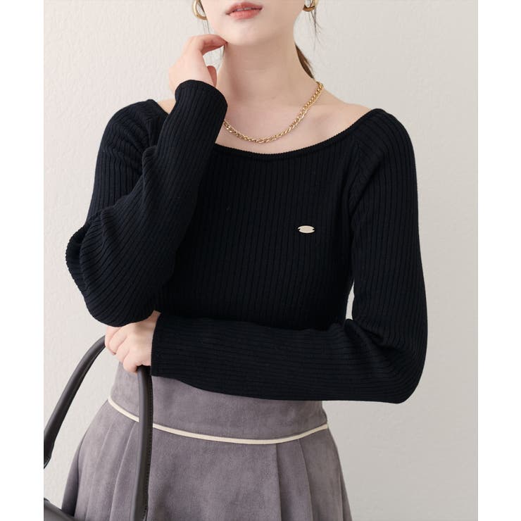 【natural couture】バレエネックリブニットプルオーバー | NICE CLAUP / OLIVE des OLIVE　OUTLET | 詳細画像15 