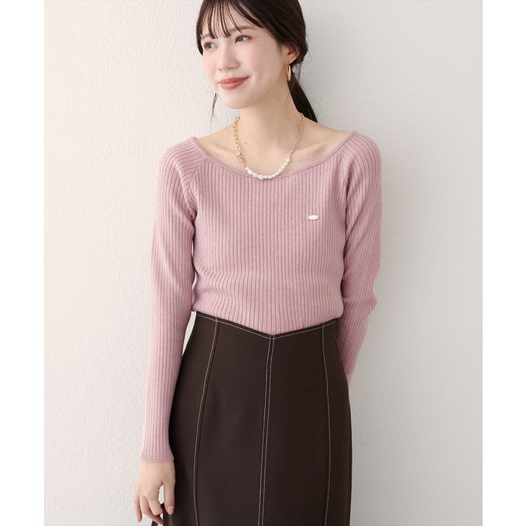 【natural couture】バレエネックリブニットプルオーバー | NICE CLAUP / OLIVE des OLIVE　OUTLET | 詳細画像22 