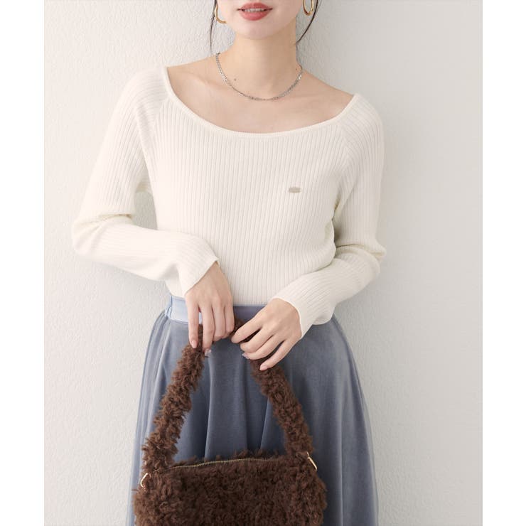 オフ | 【natural couture】バレエネックリブニットプルオーバー | NICE CLAUP / OLIVE des OLIVE　OUTLET