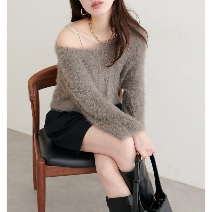 ＜mizumami＞ロンバス柄ファンシーニット | NICE CLAUP / OLIVE des OLIVE　OUTLET | 詳細画像10 