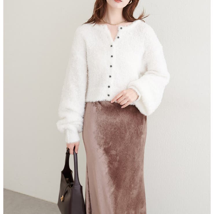 【natural couture】クロップドカーディガン | NICE CLAUP / OLIVE des OLIVE　OUTLET | 詳細画像3 