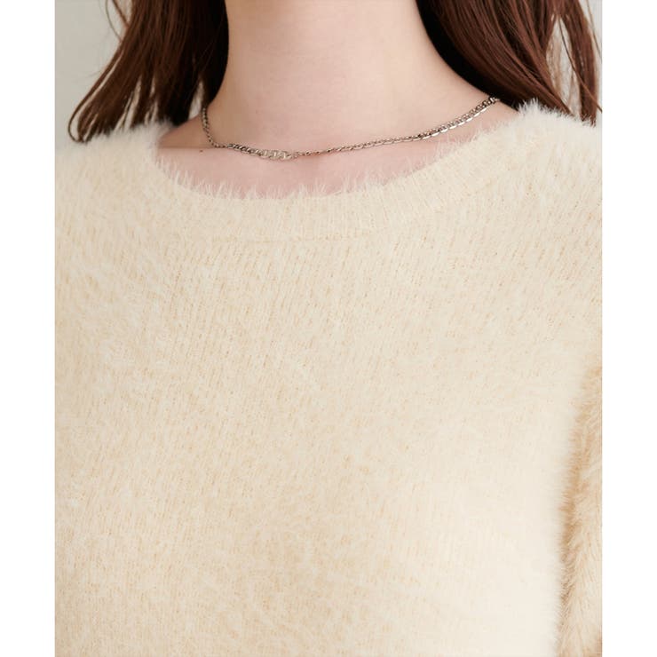 【natural couture】フェザーヤーン半袖ニットプルオーバー | NICE CLAUP / OLIVE des OLIVE　OUTLET | 詳細画像17 