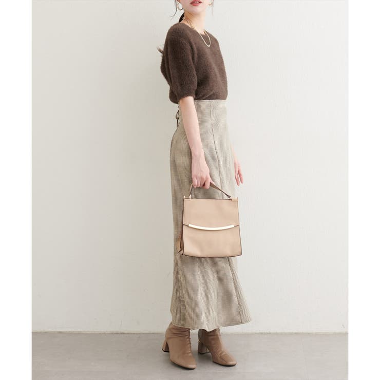 【natural couture】フェザーヤーン半袖ニットプルオーバー | NICE CLAUP / OLIVE des OLIVE　OUTLET | 詳細画像13 