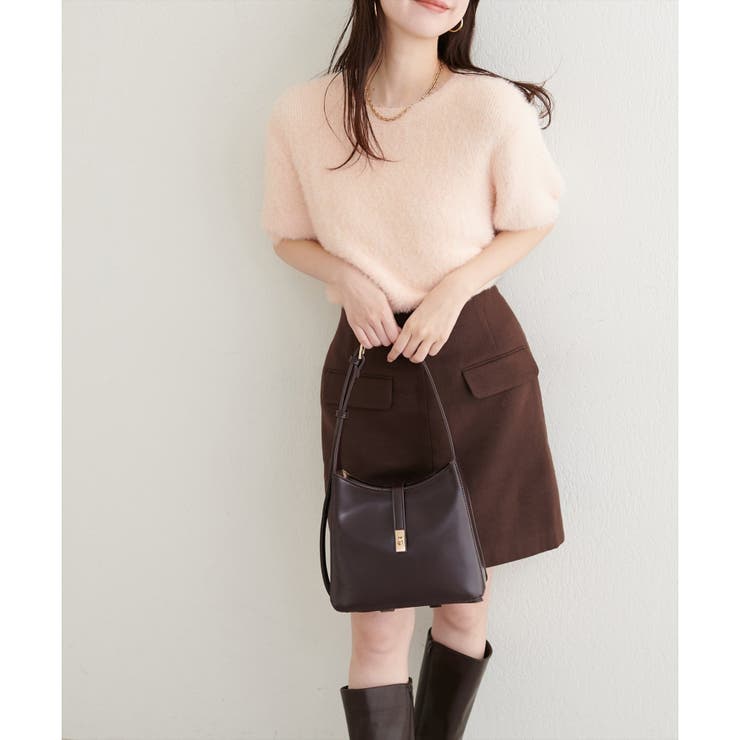 【natural couture】フェザーヤーン半袖ニットプルオーバー | NICE CLAUP / OLIVE des OLIVE　OUTLET | 詳細画像7 