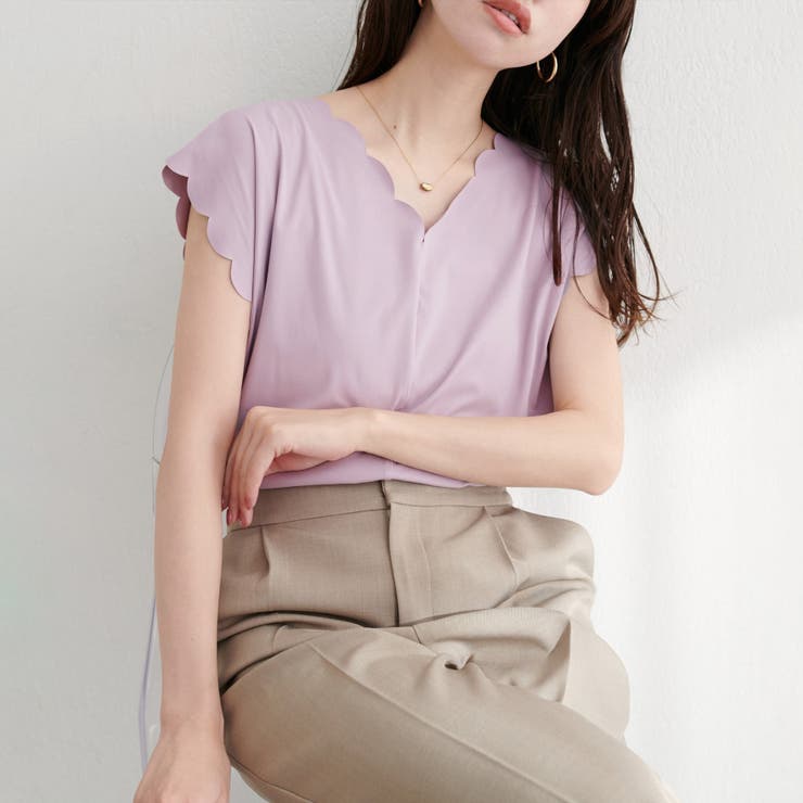 【natural couture】前後２WAYスカラップノースリカットソーブ… | NICE CLAUP / OLIVE des OLIVE　OUTLET | 詳細画像30 