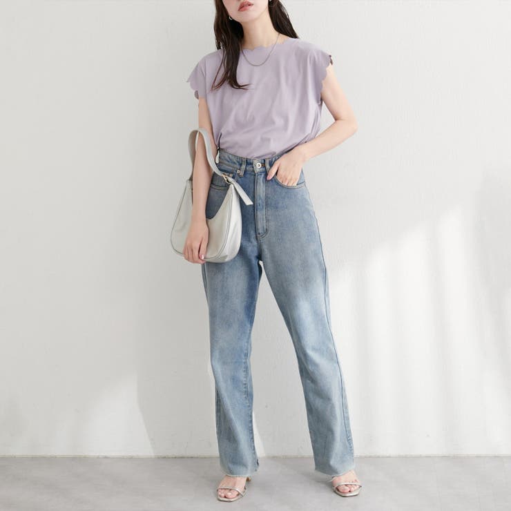 【natural couture】前後２WAYスカラップノースリカットソーブ… | NICE CLAUP / OLIVE des OLIVE　OUTLET | 詳細画像4 