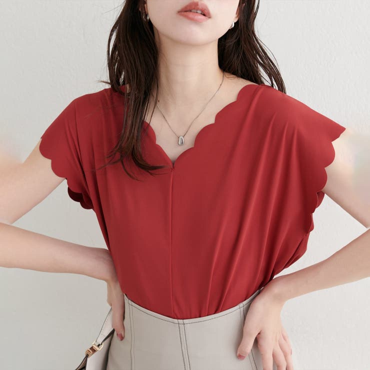 【natural couture】前後２WAYスカラップノースリカットソーブ… | NICE CLAUP / OLIVE des OLIVE　OUTLET | 詳細画像14 
