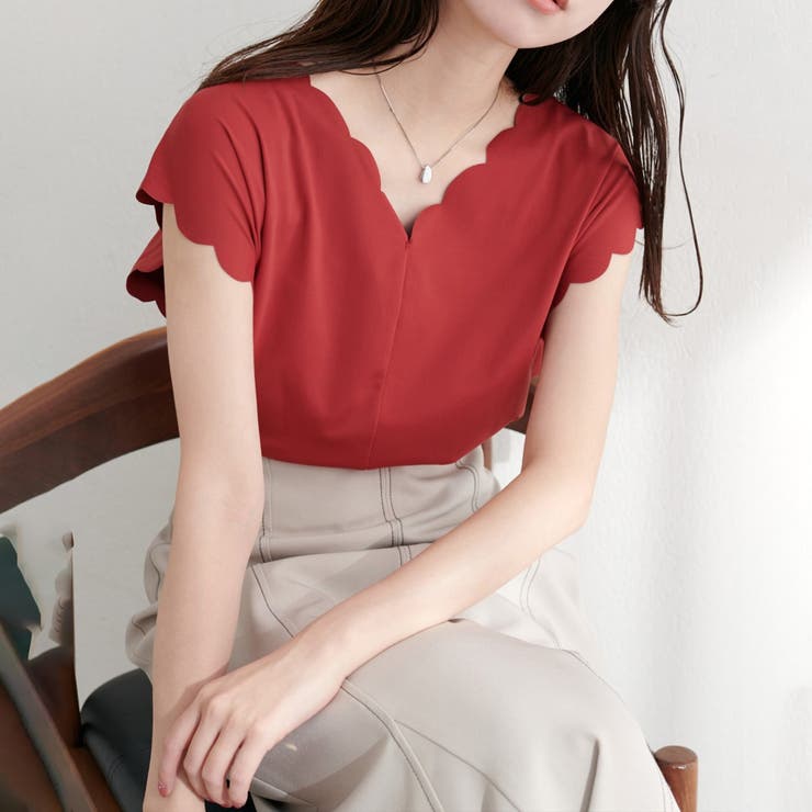 【natural couture】前後２WAYスカラップノースリカットソーブ… | NICE CLAUP / OLIVE des OLIVE　OUTLET | 詳細画像13 